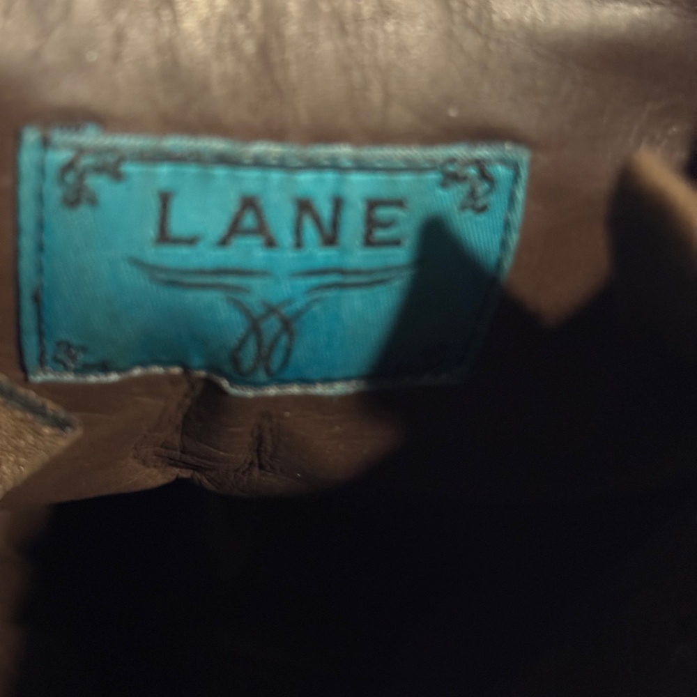 LANE Olive Distressed Leather Western Cowgirl Boots NWT 5.5 - Picture 9 of 12